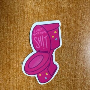 Pink Toilet Sticker